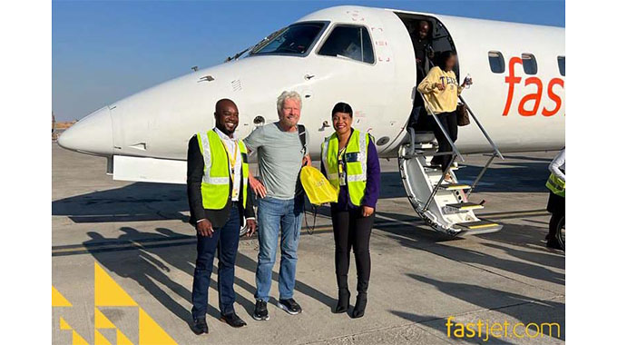 Sir Richard Branson in Zimbabwe