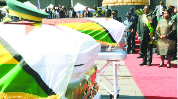 Huge send off for 2 national heroes