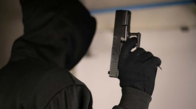 The armed robbers blew some safe containing the money