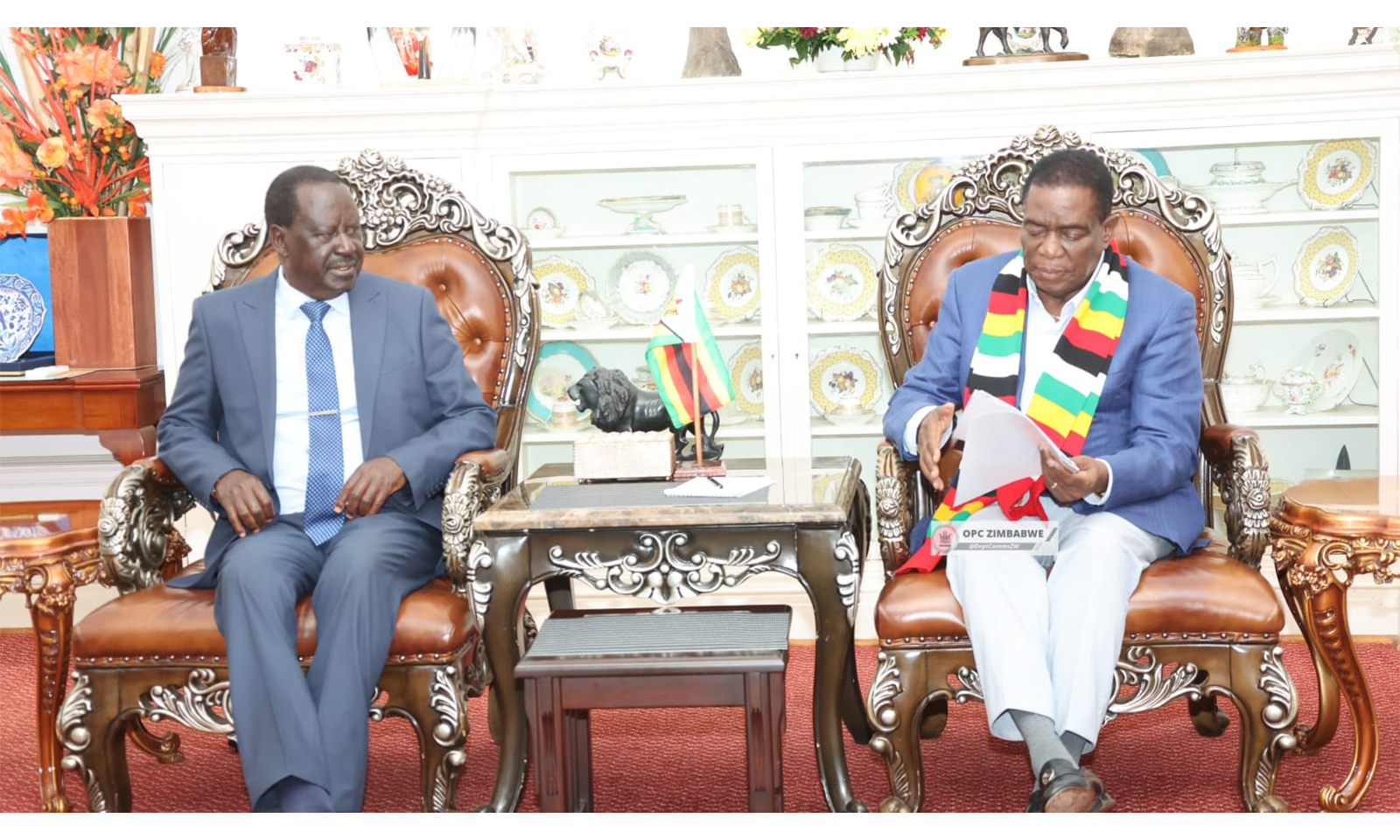 Kenya’s Raila Odinga seeks Zimbabwe’s support for top AU post