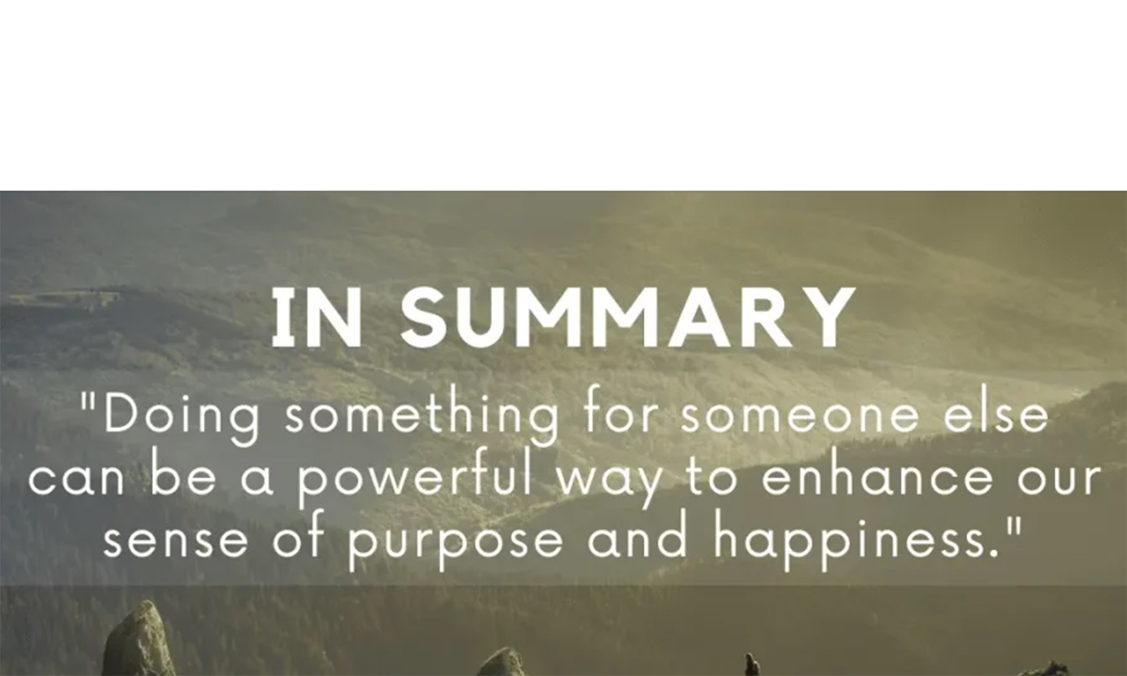 Doing something for others