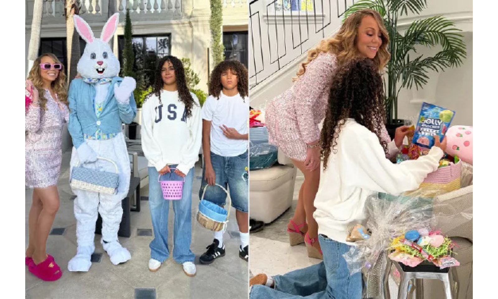 Mariah Carey’s twins(13) not thrilled over Easter family photos on Instagram