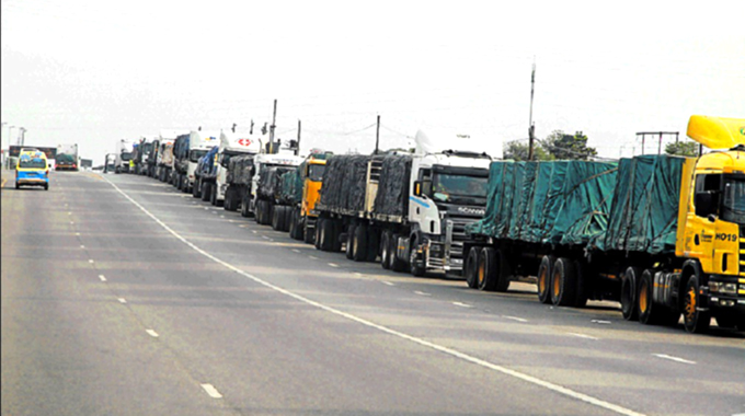 Chaos at SA, Zim border as trucks block highway