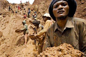 Cops, gold panners in running battles