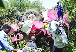 Nkayi bus accident claims two lives
