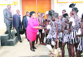 VP Mujuru dances at World Telecoms Day