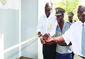 Villagers build police station