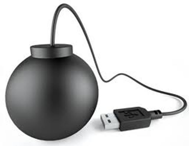 Flash drive bomb sent to scribe