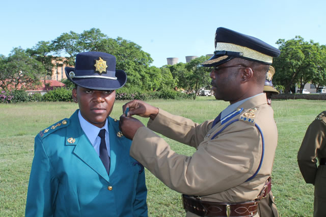 Police officers elevated