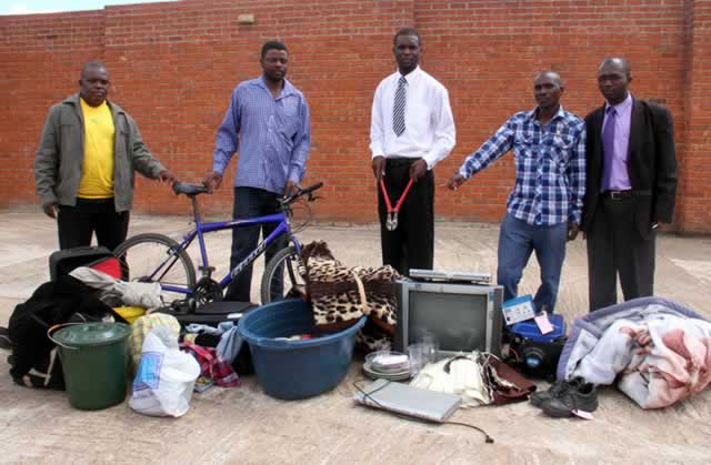 Police recover stolen property . . . Three arrested