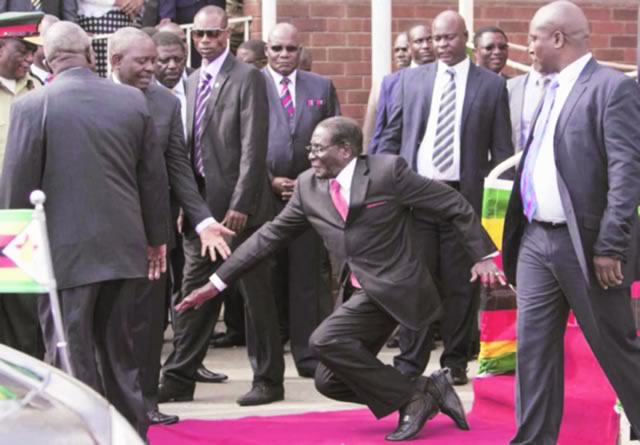 President stumbles in carpet mishap