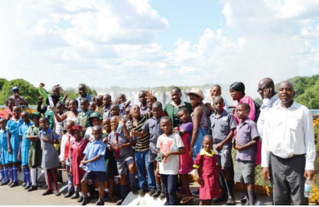 Kids in Vic Falls for 21st February fete