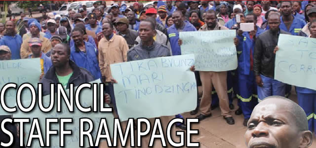 Disgruntled municipal workers take law into own hands…Council staff rampage