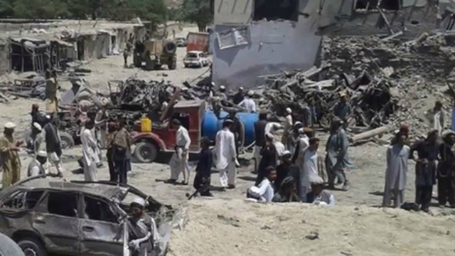Suicide bombing at protest kills 16