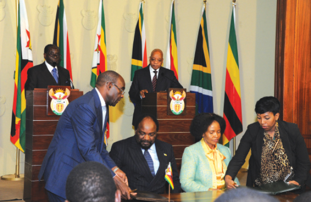 THE NEW DEAL…Mugabe, Zuma seal trade pacts