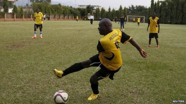 Burundi president plays soccer amid protests