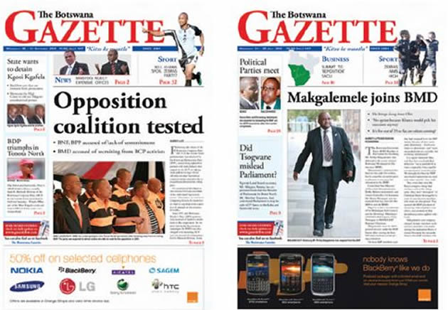 Botswana reporter, editor cautioned