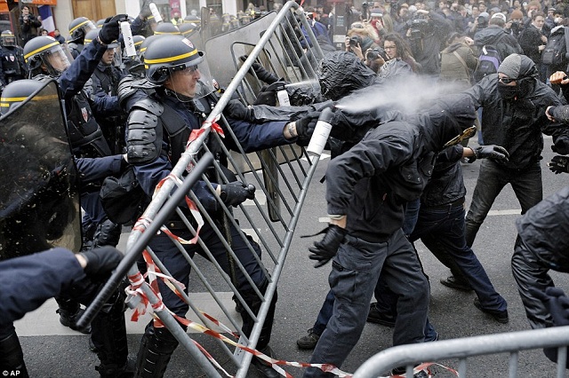 Flights cancelled as French protests turn violent