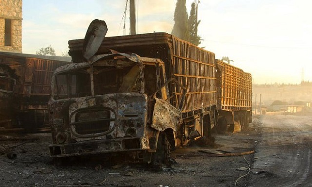 Aid convoy attacked as Syria ceasefire collapses