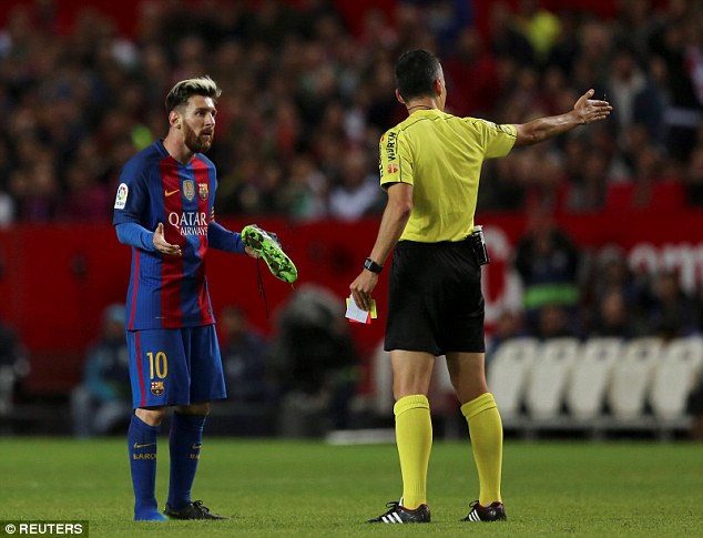 Barcelona appeal Messi yellow card