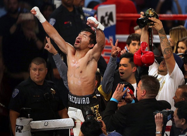 Pacquiao claims title on return to the ring