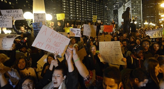 Anti-Trump demos escalate