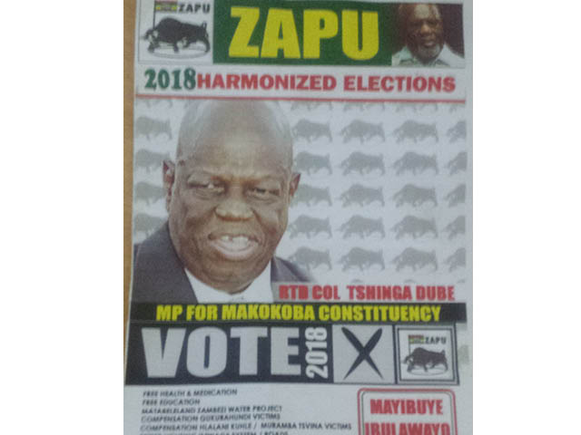 Detractors in Tshinga Dube smear campaign