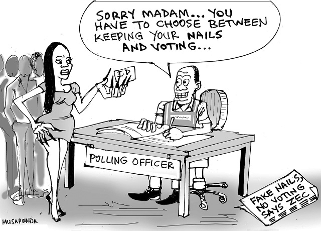 Today’s Cartoon: Wellington Musapenda on fake nails and voting