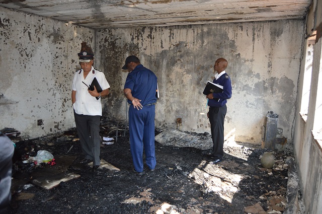 5 in hospital after fire guts house