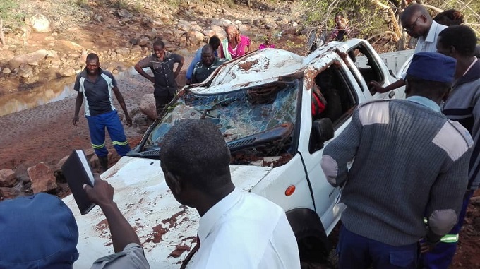 Government car swept off bridge, two feared dead