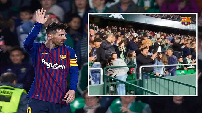 Messi given standing ovation after hattrick