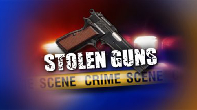 Manhunt for robbers who stole guns