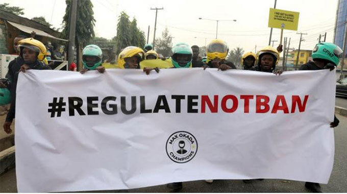 Regulate us, not kill us: Lagos motorcycle taxi drivers march against ban