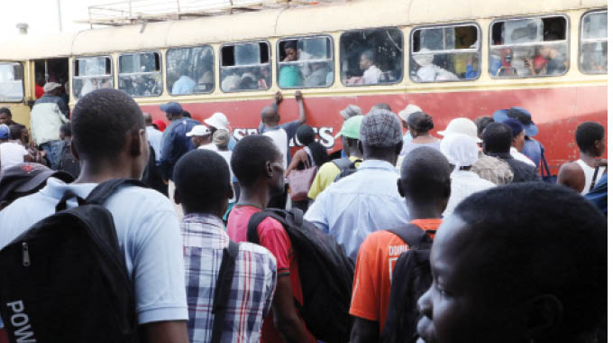 Public transport social distancing fails