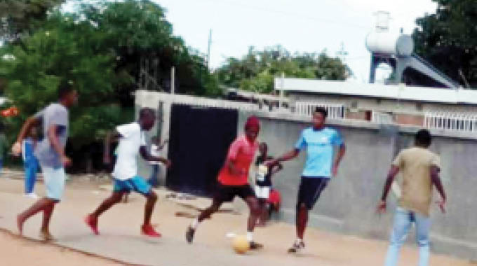 Youths go for street football