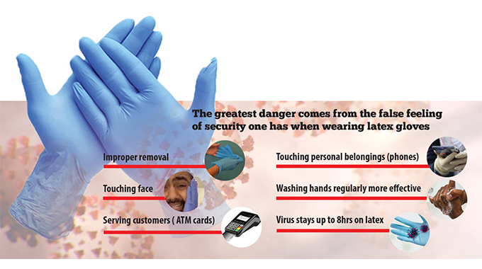 Lose the gloves, you’ll spread the virus