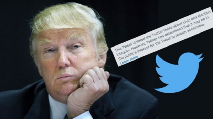 Trump’s postal-vote tweet misleading, says Twitter