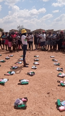 Underprivileged girls receive sanitary kits