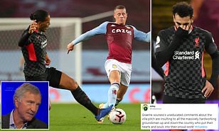 ‘Uneducated and clueless’ Sky Sports pundit Graeme Souness is called out by Aston Villa’s groundsman for blaming Liverpool’s 7-2 capitulation on the Villa Park grads being too long