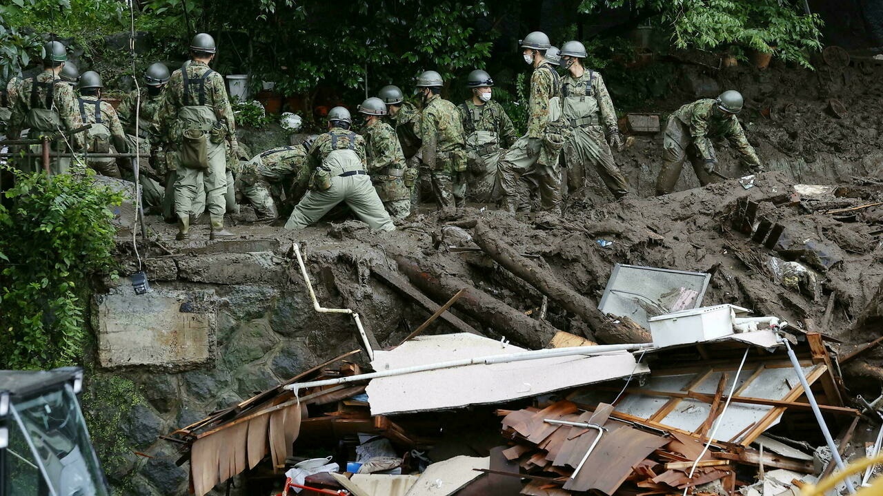 Heavy rains trigger landslides in Japan, 100 still missing