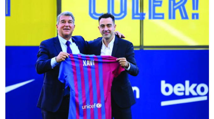 Xavi unveiled as Barcelona coach to fans at Camp Nou