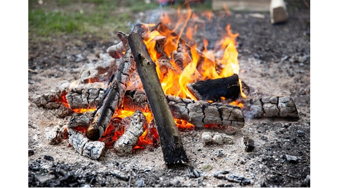 Man struck and killed with burning log