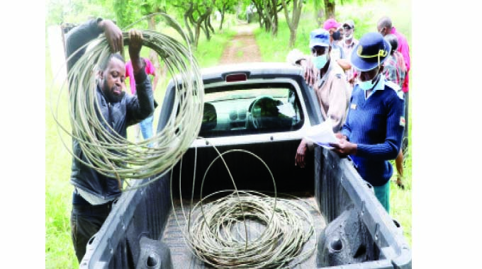 Cable thieves flee alert residents