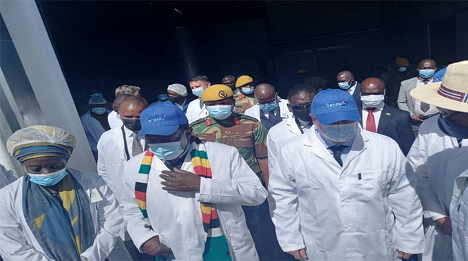 President visits Kwekwe companies