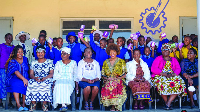 Dispora donates pads to school