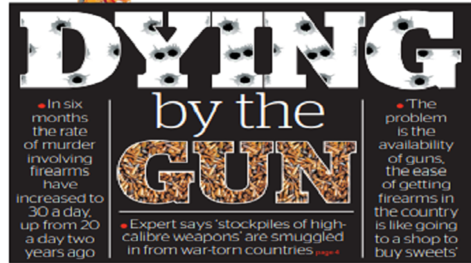 DYING BY THE GUN: Smuggled illegal firearms contribute to high murder stats — crime expert
