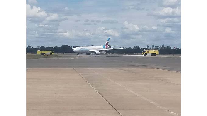 Eurowings land in Victoria Falls