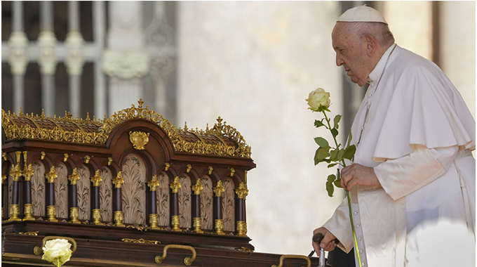 Pope Francis undergoing respiratory therapy, blood tests normal