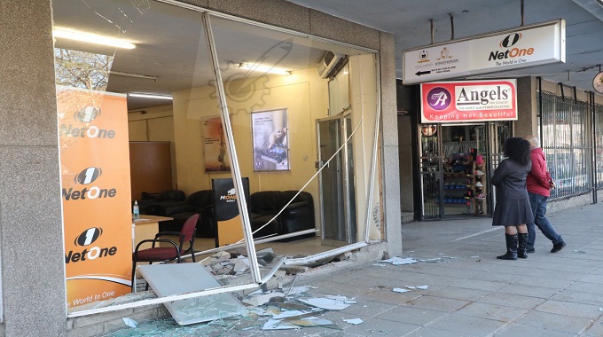Motorist drives car into NetOne office