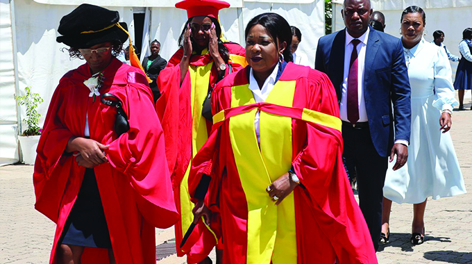 First Lady Dr Auxillia Mnangagwa, musician Albert Nyathi among MSU graduands